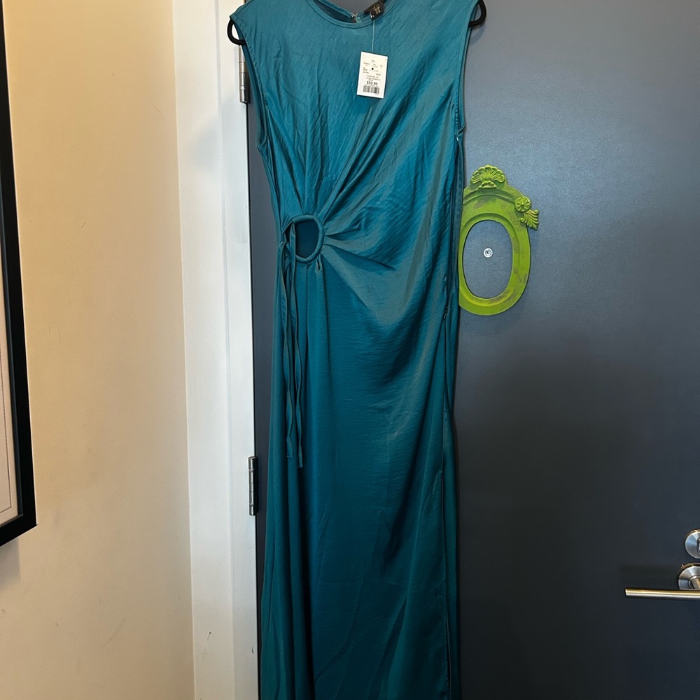 Chic Blue Midi Dress